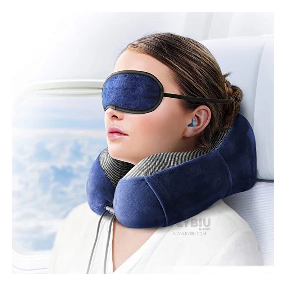 Almohada de Viaje en Color Azul Y+Stickers Almohada de Viaje en Color Azul Y+Stickers