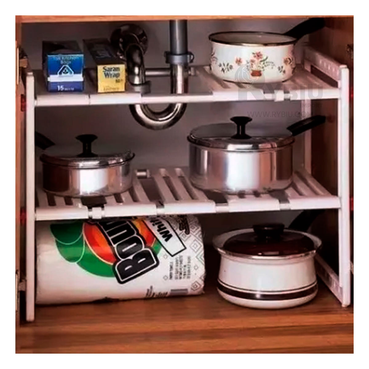 Estante de Acero Inoxidable Blanco Y+Agendita