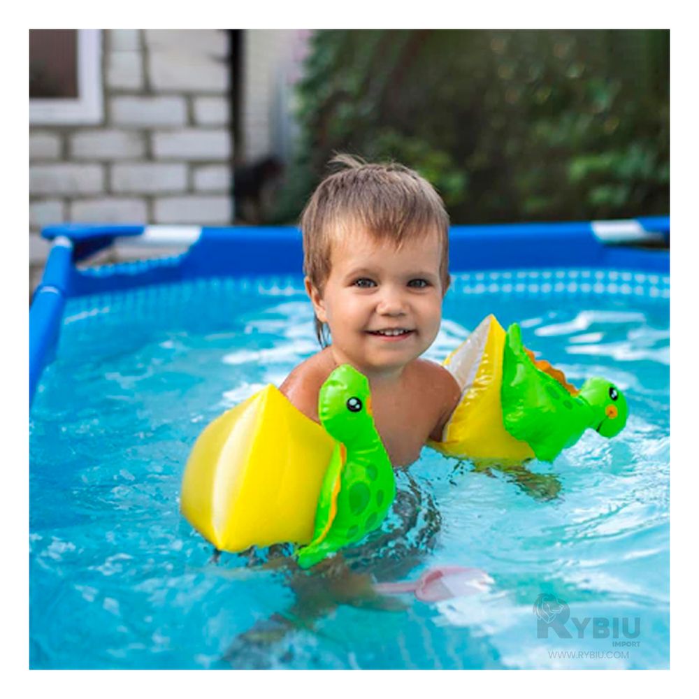 Flotador Brazo de Dinosaurio Resistente de Vinilo Amarillo Flotador Brazo de Dinosaurio Resistente de Vinilo Amarillo