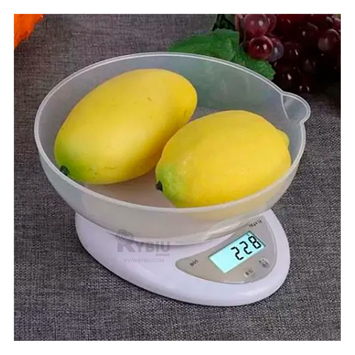 Balanza Inteligente para Comida Blanco Y+Papel de Regalo