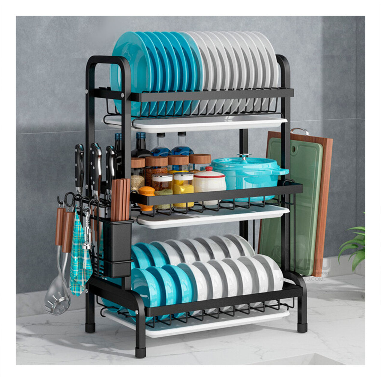 Escurridor Resistente en Color Negro Y+Agendita