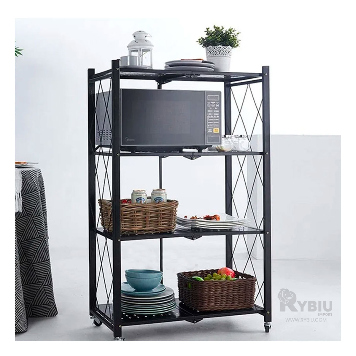 Estanteria Funcional de Tono Negro Y+Post-it adhesivos