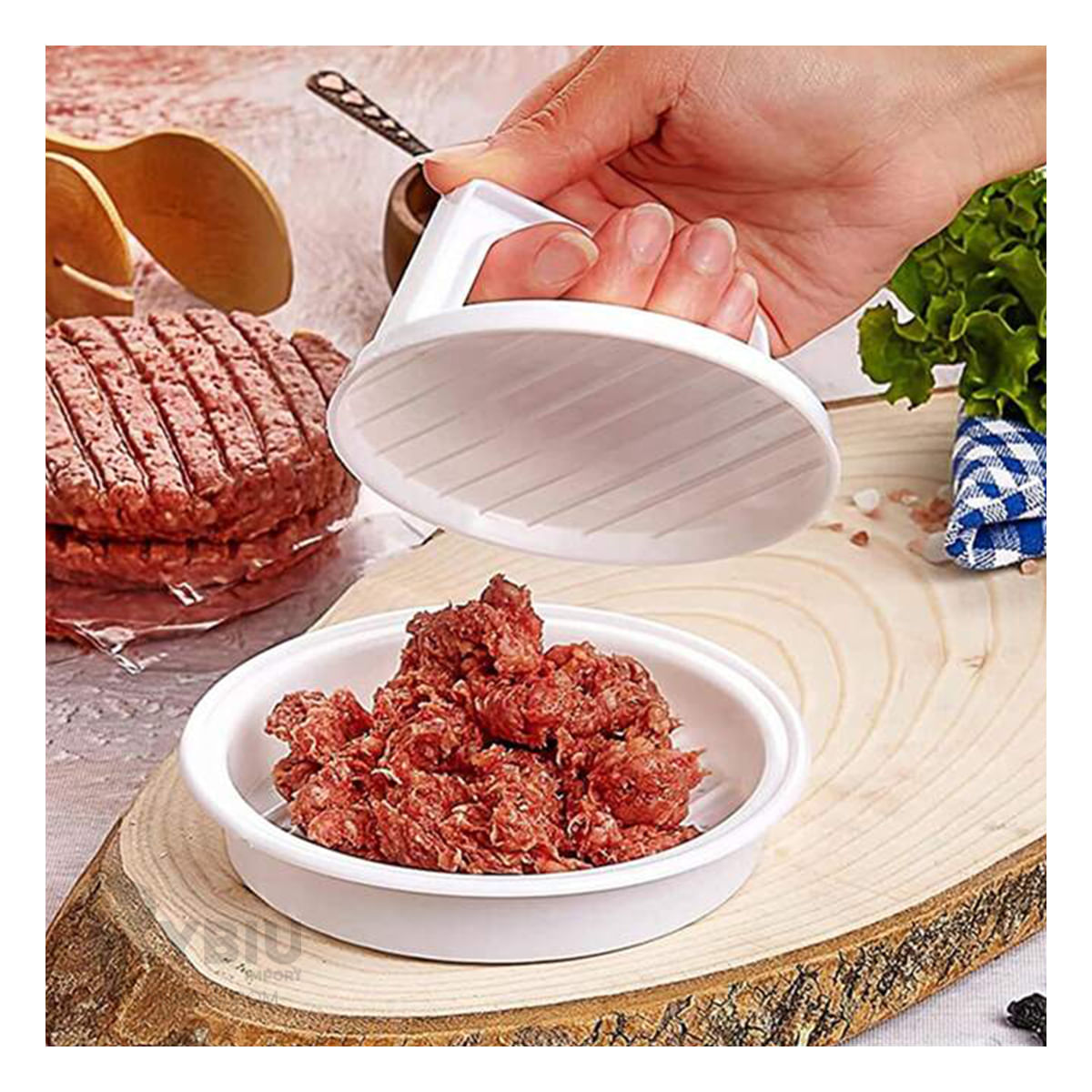 Molde Moderno para Carne en Color Blanco Y+Stickers