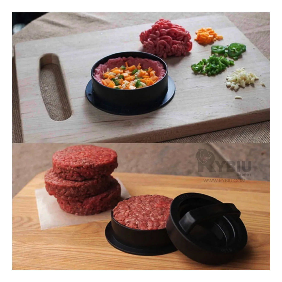Molde Personalizable Burger en Negro