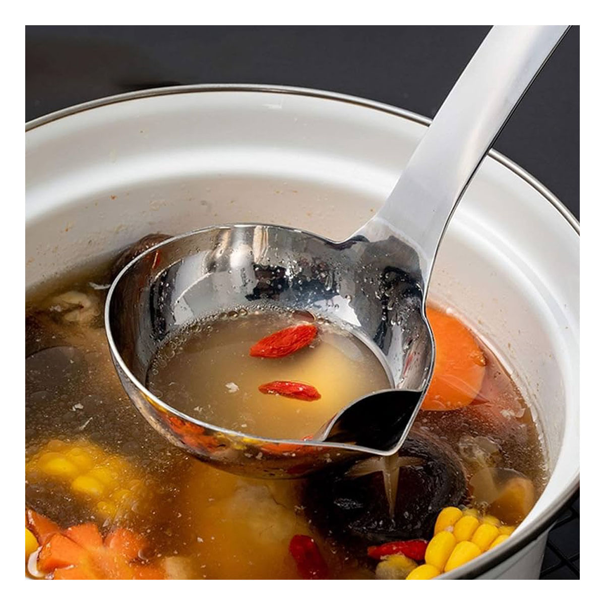 Cucharon Acero en Color Plateado Y+Stickers