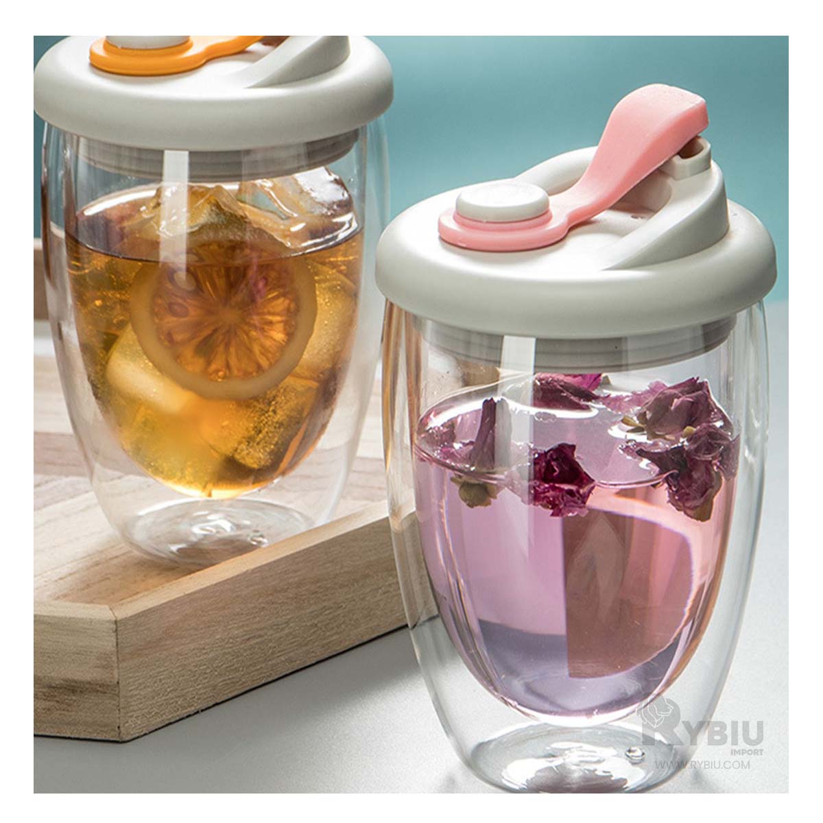 Vaso para Bebidas Frias en Tapa Plomo con Rosado Y+Agendita