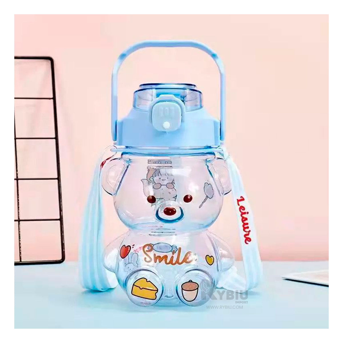 Tomatodo de Hidratacion Oso Smile en Azul Y+Papel de Regalo