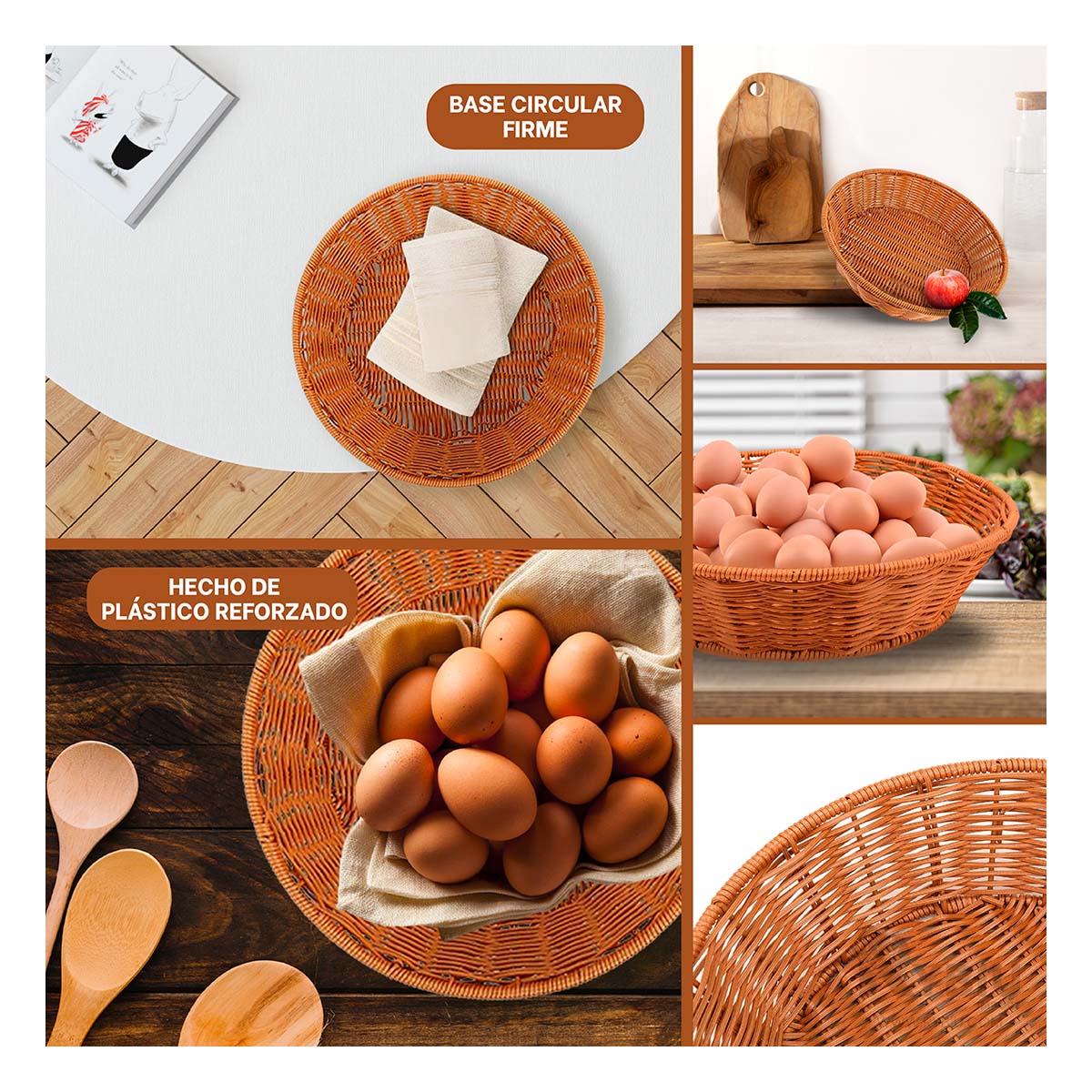 Canasta Moderna para Alimentos Tejida Y+Post-it adhesivos