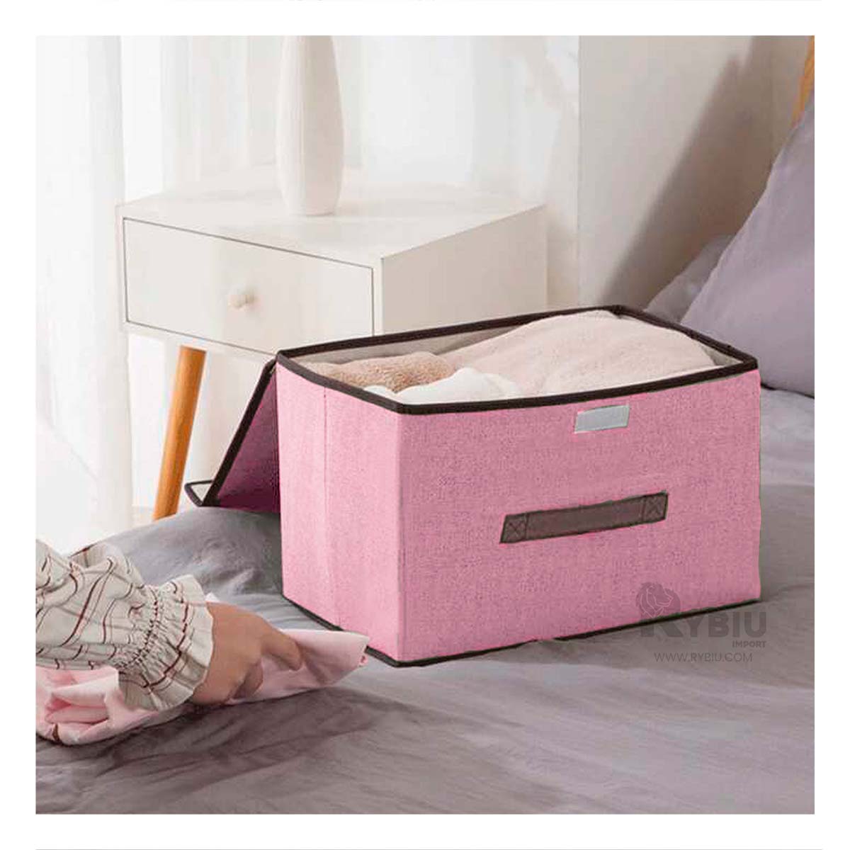 Caja de Almacenamiento en Tono Rosado Y+Agendita