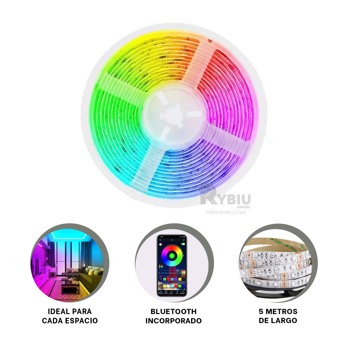 Luces Flexible Portable en Multicolor Y+Post-it adhesivos