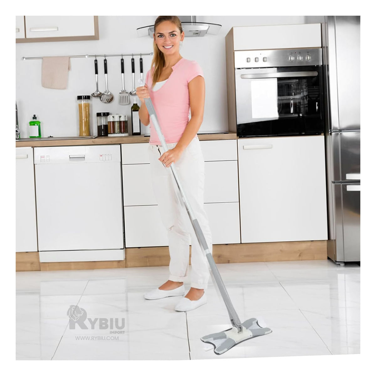 Trapeador Portatil de Color Plomo Y+Agendita