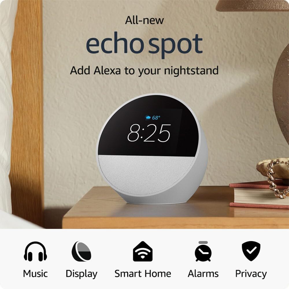 Echo Spot Con Reloj 2024 | Blanco