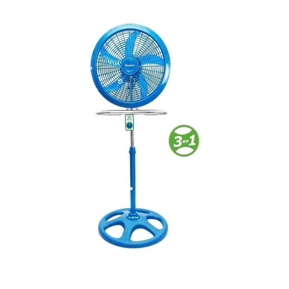 VENTILADOR 18"" DE 5 ASPAS, 3 EN 1 BOSSKO BK-8223VI AZUL