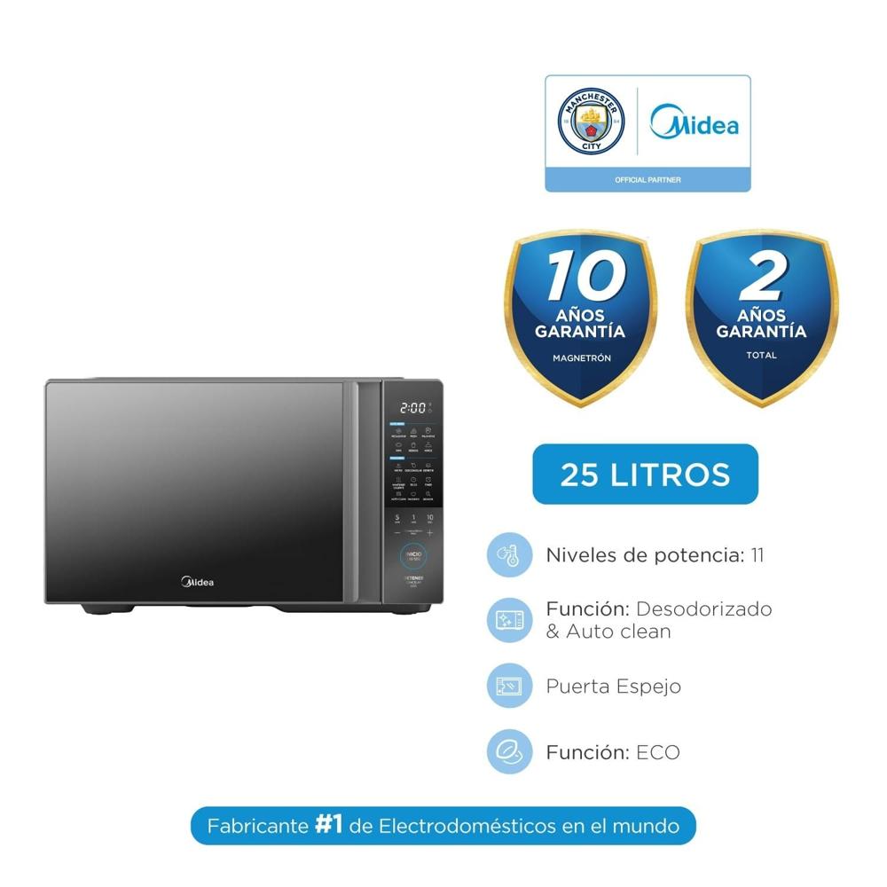 Horno Microondas Midea MMDT09S4MG-PE TasteXpress 25Lts silver