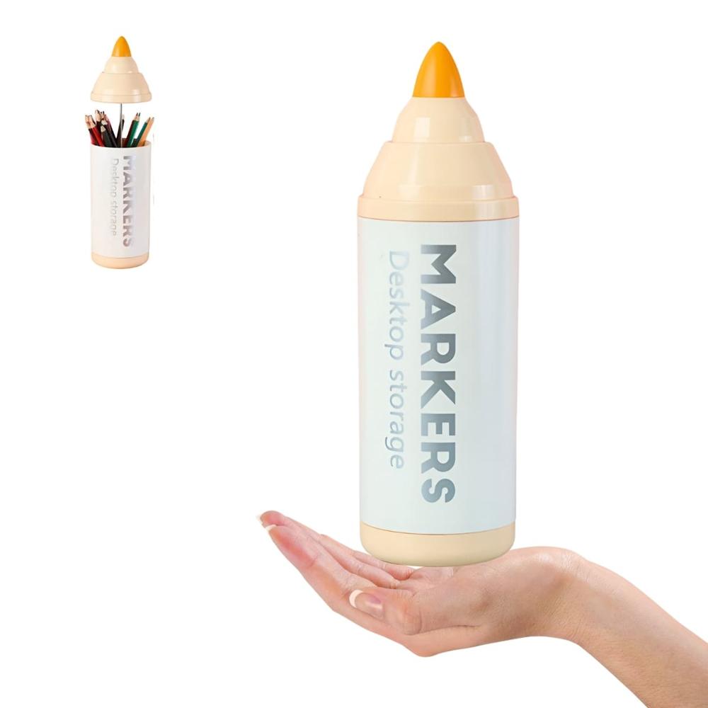 Organizador de Escritorio Lapiceros Modelo Plumón  Amarillo  53AM10