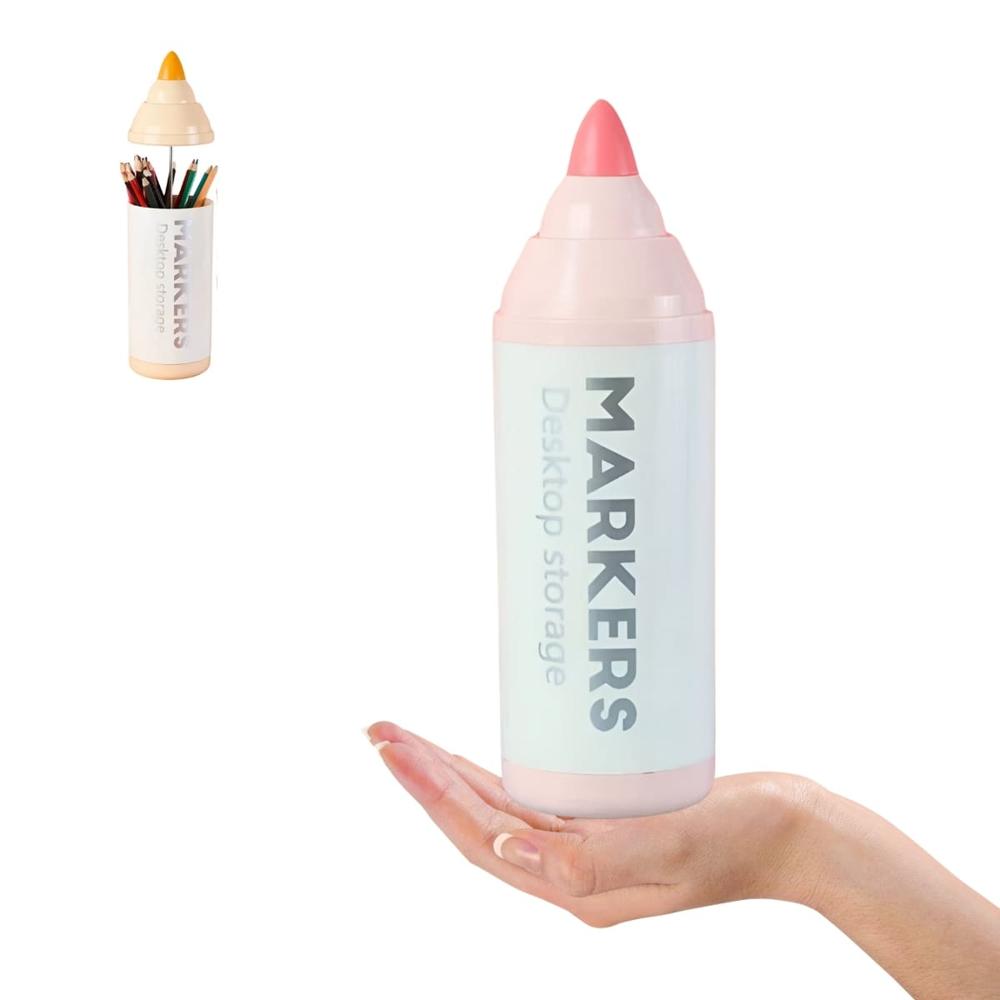 Organizador de Escritorio Lapiceros Modelo Plumón  Rosado  48RS10