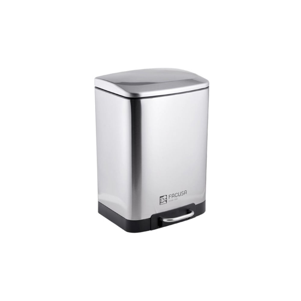 Papelera 3Lt Inox Facusa con Pedal-330442A