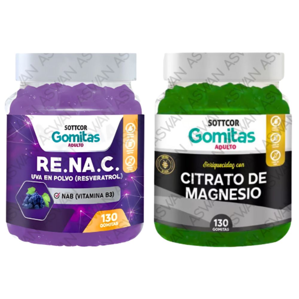 Pack Adulto Resveratrol & Citrato de Magnesio 130 Gomitas - SOTTCOR