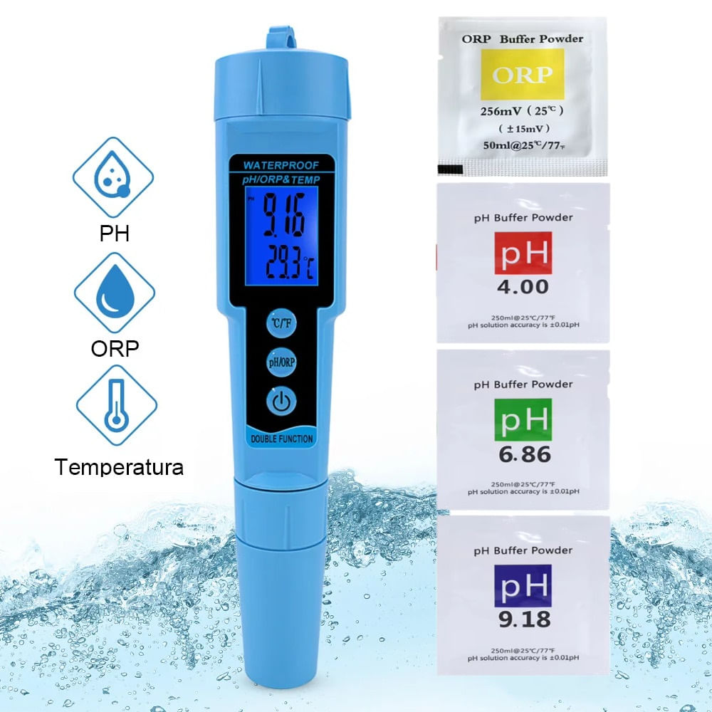 Medidor Digital de Agua 3 en 1 ORP PH Temperatura