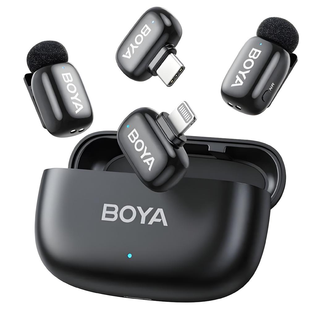 BOYA Mini-12 Micrófono Inalámbrico USB-C Lightning Para iPhone Android