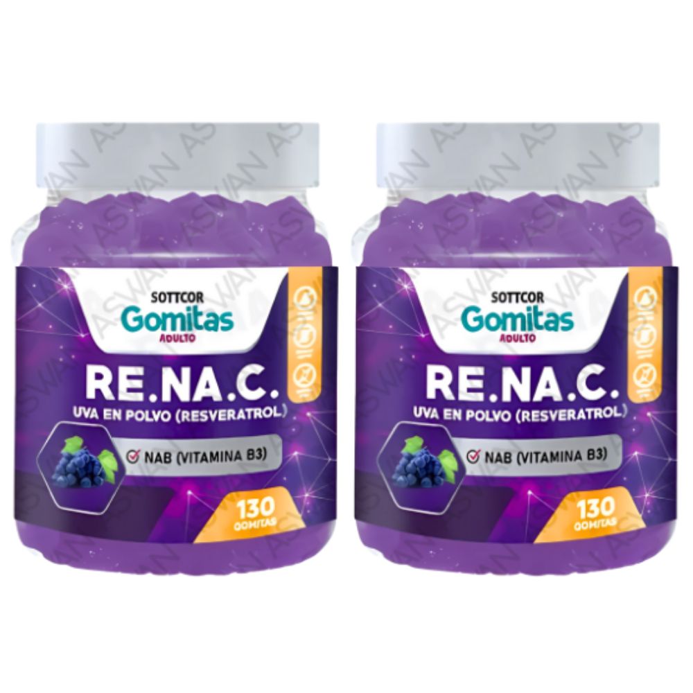 Pack De 2 Adulto De Resveratrol 130 Gomitas - SOTTCOR