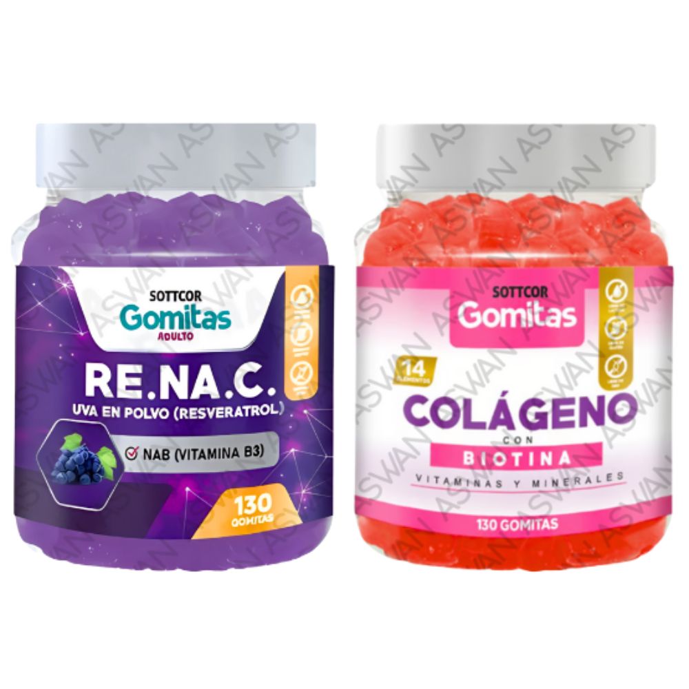 Pack Adulto Resveratrol & Colageno 130 Gomitas - SOTTCOR