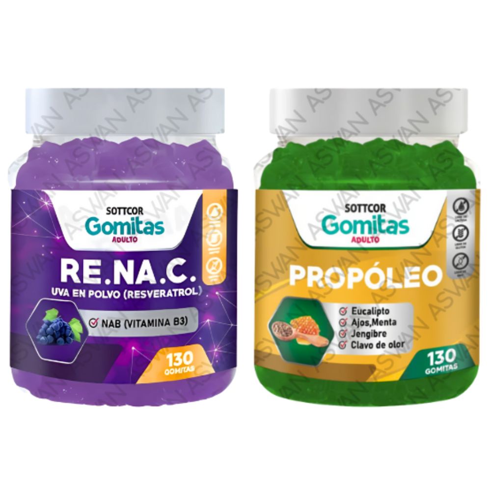 Pack Adulto Resveratrol & Propoleo 130 Gomitas - SOTTCOR
