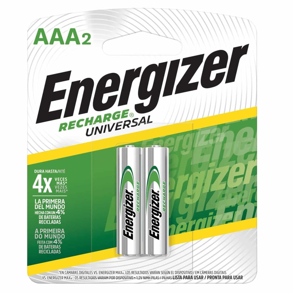 Pila AAA Recargable ENERGIZER 700 mAh . Blister de 02 pilas.