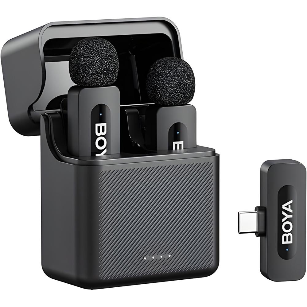 BOYA BY-V30 Micrófono Inalámbrico USB-C Negro Sonido Profesional
