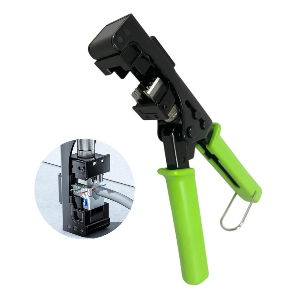 Crimpeador Crimping para Conectores Jack Keystone de 90° RJ45 Tipo 110