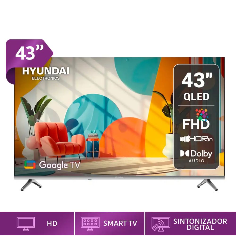 TELEVISOR SMART TV HYUNDAI QLED 43 HYLED4326QG