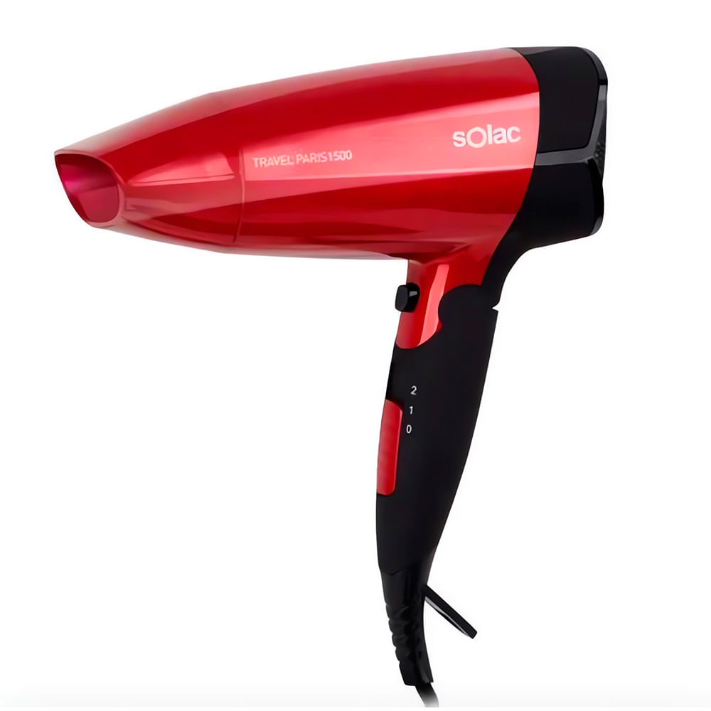 Secadora de Cabello Solac Color Rojo Travel Paris-1500