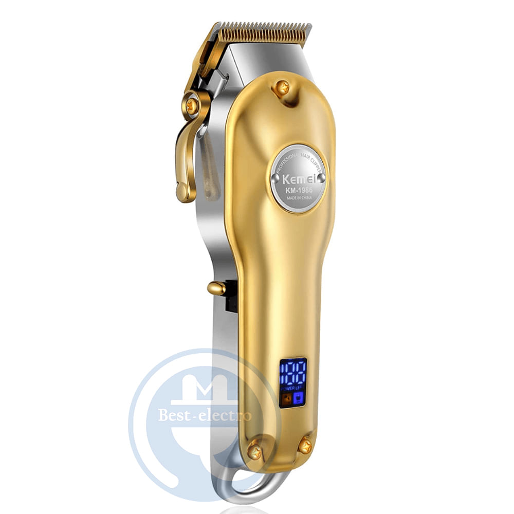 Cortadora Kemei KM-1986 Dorada con Hoja Ajustable