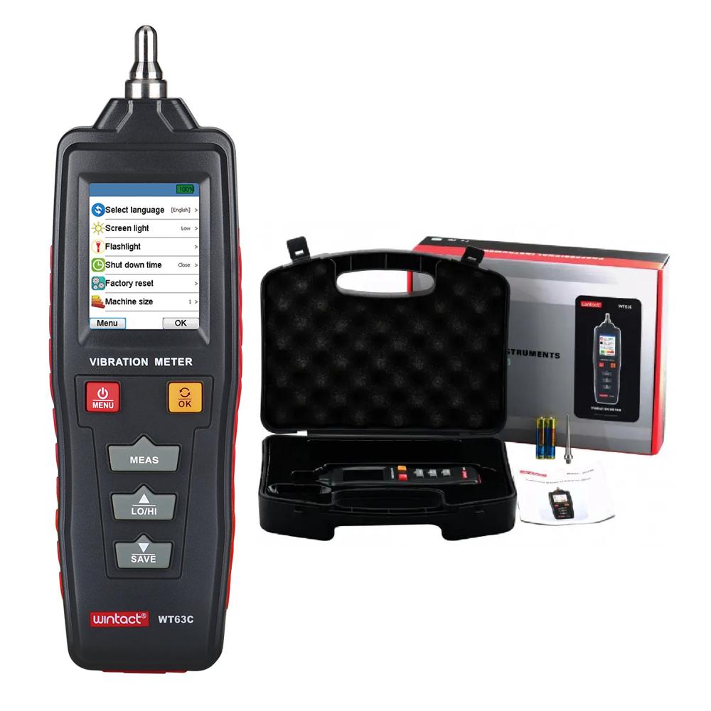 Medidor de Vibraciones Vibrómetro Acelérometro - WINTACT WT63C
