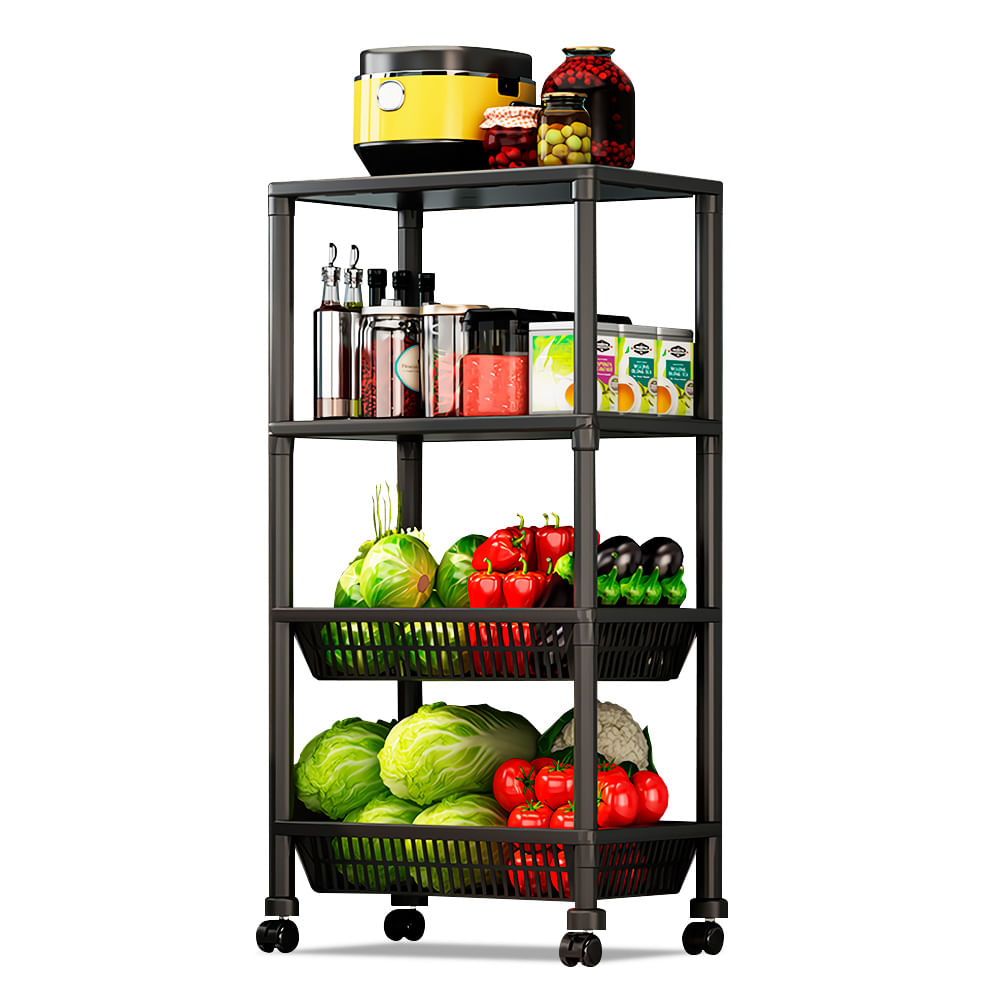 Carrito Organizador 4 Niveles con Ruedas Multiusos YH8