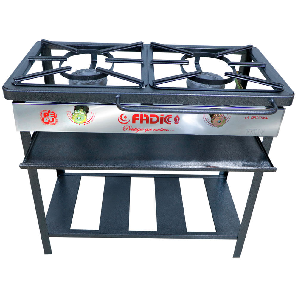 Cocina de Pie a Gas FADICC 2 Quemadores Semi-ind Gris