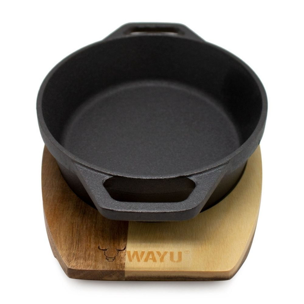 Cacerola Iron Cast Base Madera Wayu