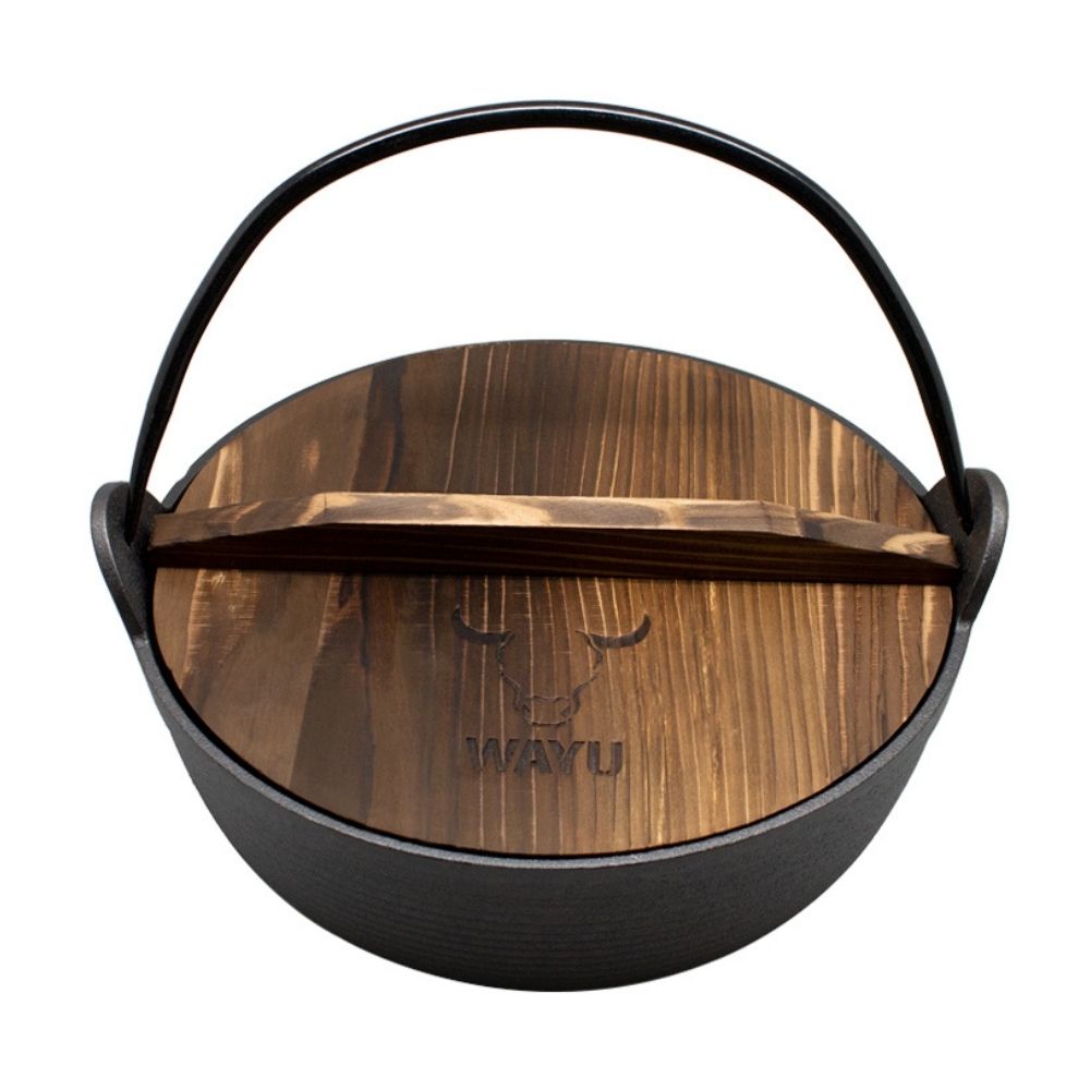 Olla con Tapa de Madera Iron Cas Wayu