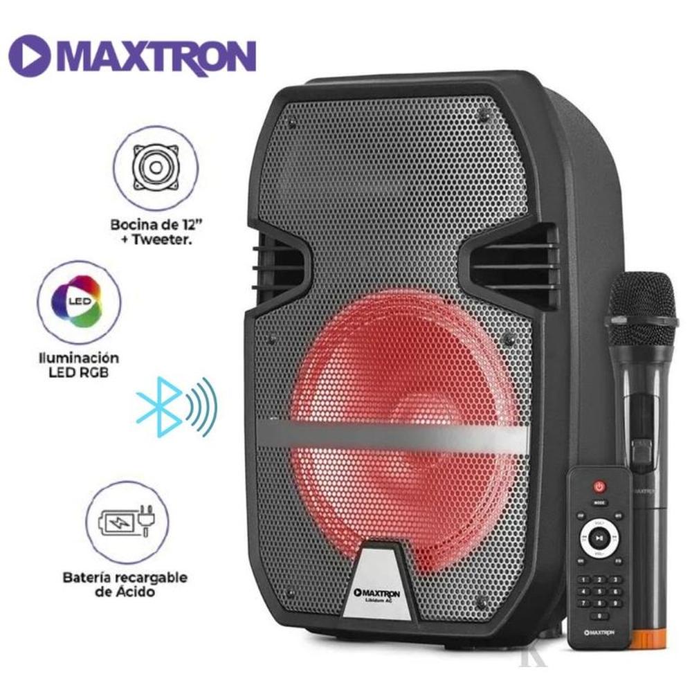 PARLANTE BLUETOOTH MAXTRON PORTATIL MX323AC + MICROFONO INALAMBRICO