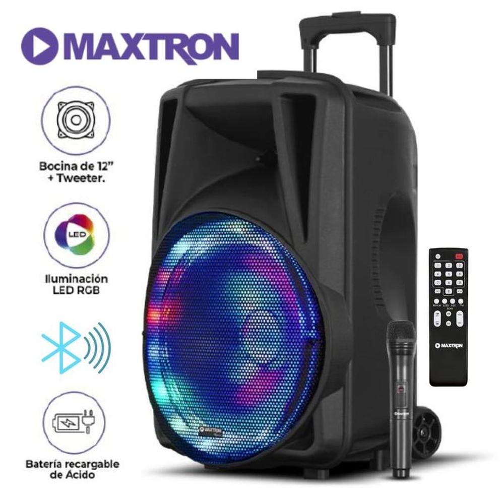 PARLANTE BLUETOOTH MAXTRON PORTATIL MX113-V + MICROFONO INALAMBRICO