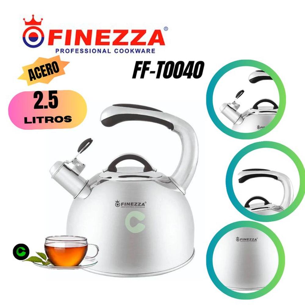 Tetera de Acero Inoxidable de 2.5 litros Finezza FF-T0040