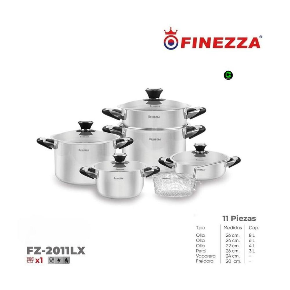 Set de Ollas de Acero inoxidable 11Piezas FZ-2011LX