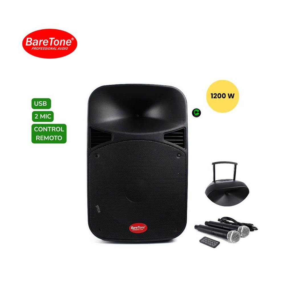 Parlante Activo 15 BARETONE MAX-15MHWR CBAT-2UHF