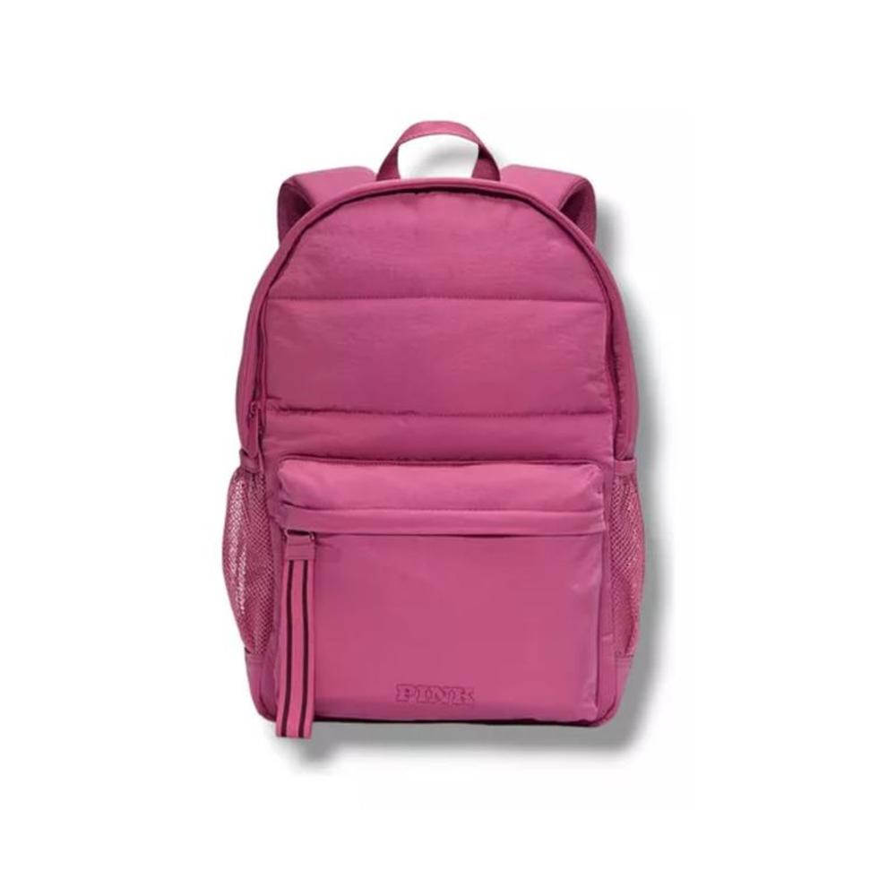 MOCHILA ESTILO PUFFER FUCSIA PINK VICTORIAS SECRET