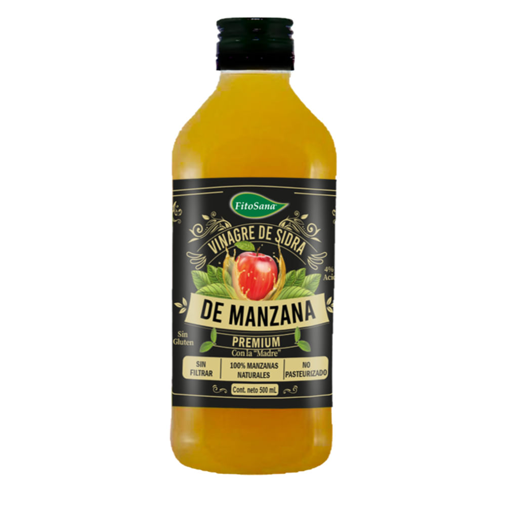 Vinagre de Sidra de Manzana Premium con la ""Madre"" Fitosana 500ml