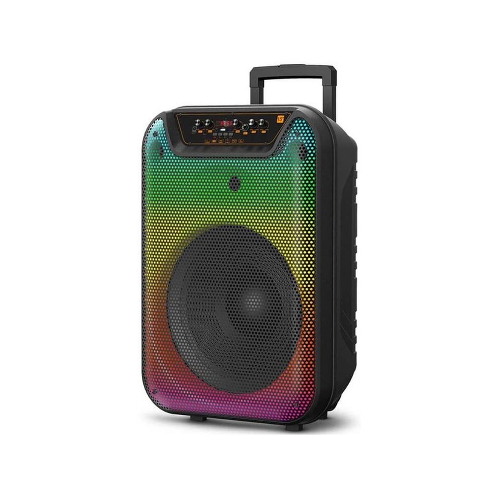 Parlante portátil Eversound SWINGER15 EV6015 luces LED con micrófono