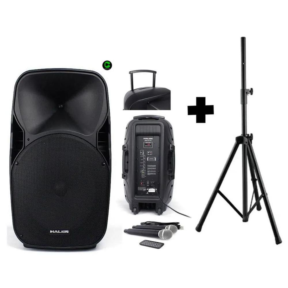 Combo Parlante Activo PHA15AL Recargable +TRIPODE SPS502M