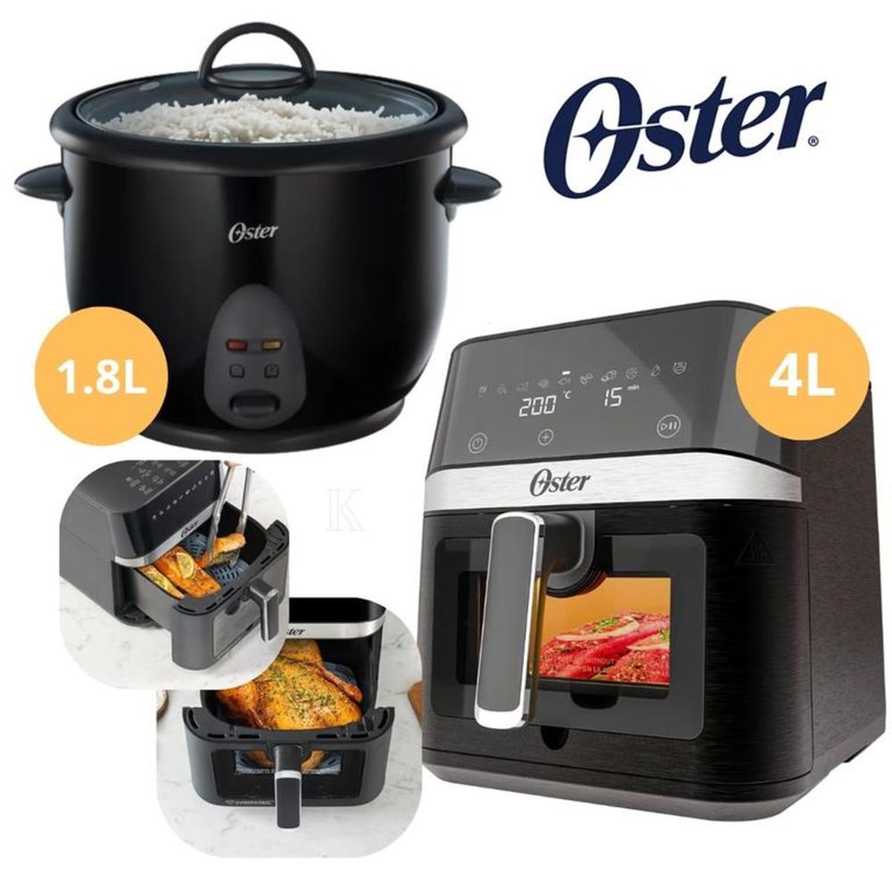 COMBO OSTER FREIDORA DE AIRE 4L DIGITAL+ OLLA ARROCERA 1.8 Lts