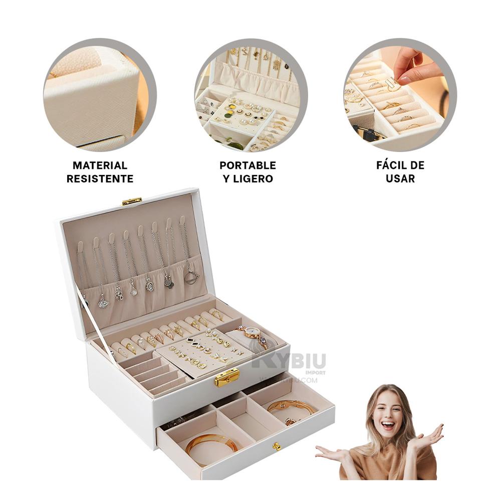 Alhajero Estético de 2 Niveles Blanco Y+Banderitas Adhesivas