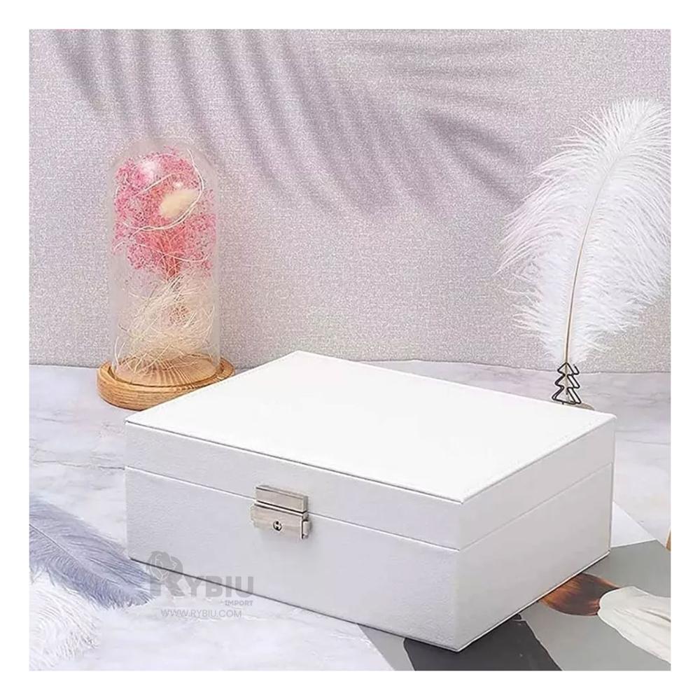 Alhajero Estético de 2 Niveles Blanco Y+Banderitas Adhesivas Alhajero Estético de 2 Niveles Blanco Y+Banderitas Adhesivas